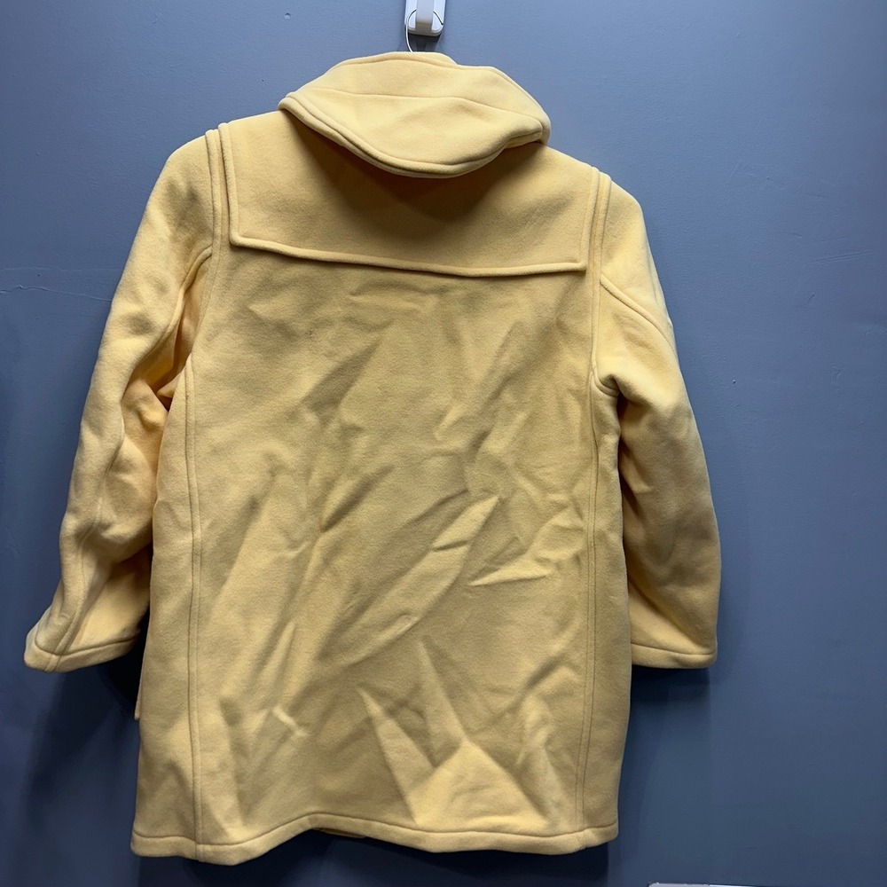 John Partridge Men's Long Duffle Coat Yellow Wool Toggle Made in England Size 44 - Picture 2 of 15